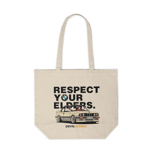 BMW E30 Respect Your Elders Tote Bag